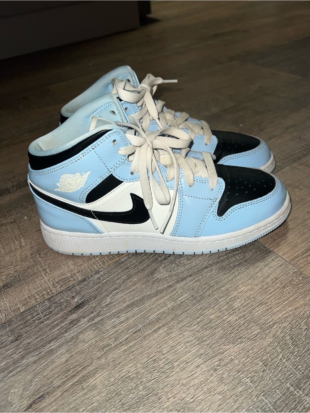 Nike Kids Mid-Top Sneakers - Light Blue/Black/White
